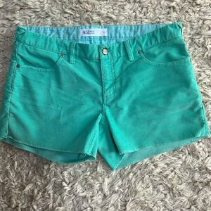 Carve Designs Oahu shorts- teal corduroy size 10